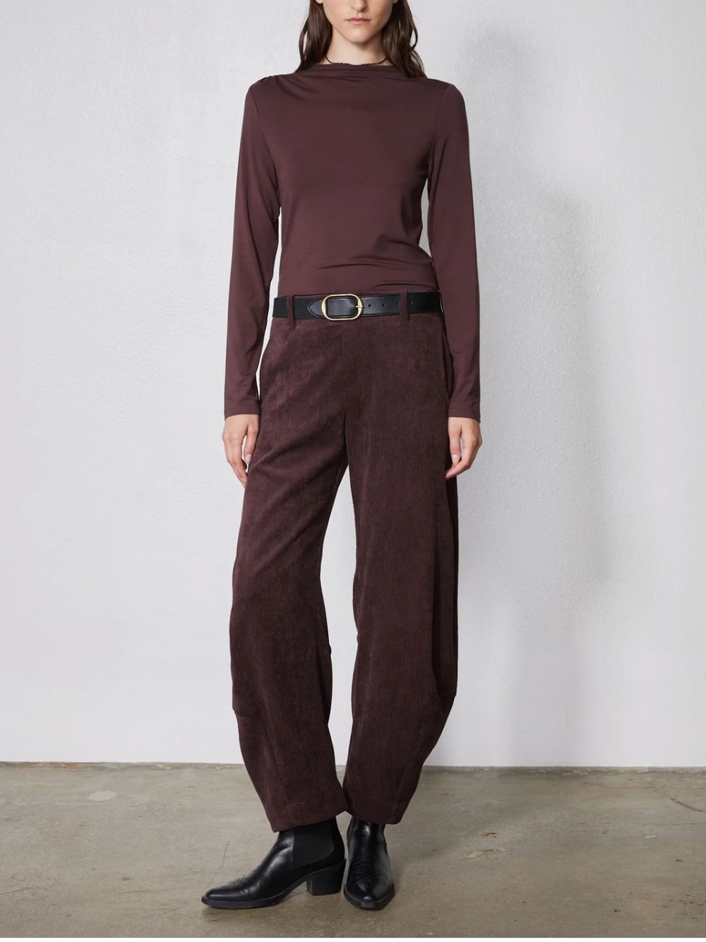 Ruti Corduroy Uptown Loose Barrel Pants NWT